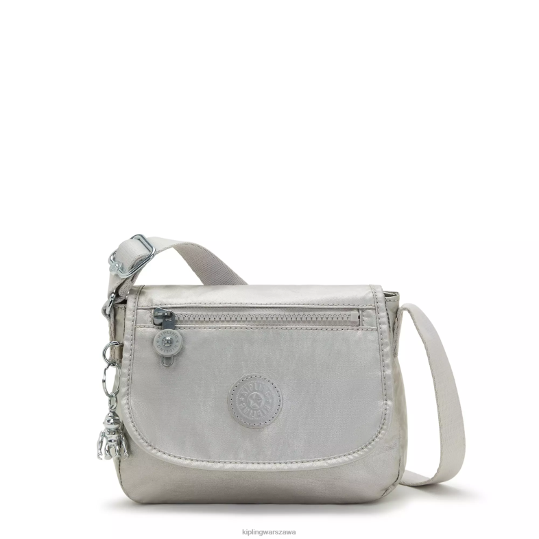 Kipling jasny metaliczny dla obu płci sabianmetallic mini torebka na ramię PXR6L100