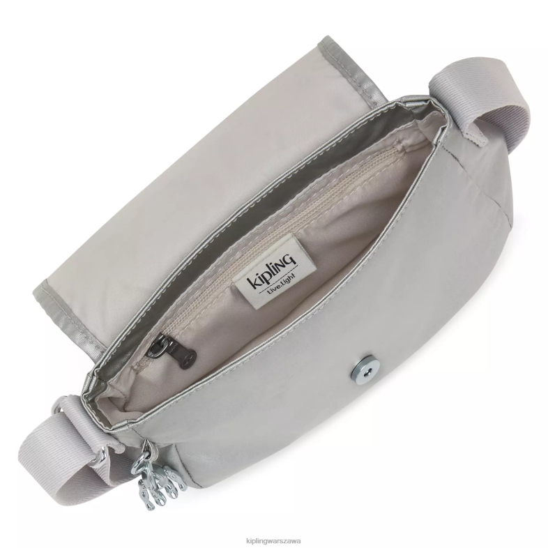 Kipling jasny metaliczny dla obu płci sabianmetallic mini torebka na ramię PXR6L100