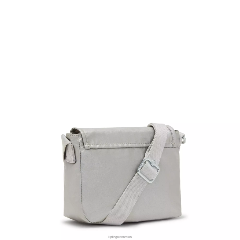 Kipling jasny metaliczny dla obu płci sabianmetallic mini torebka na ramię PXR6L100