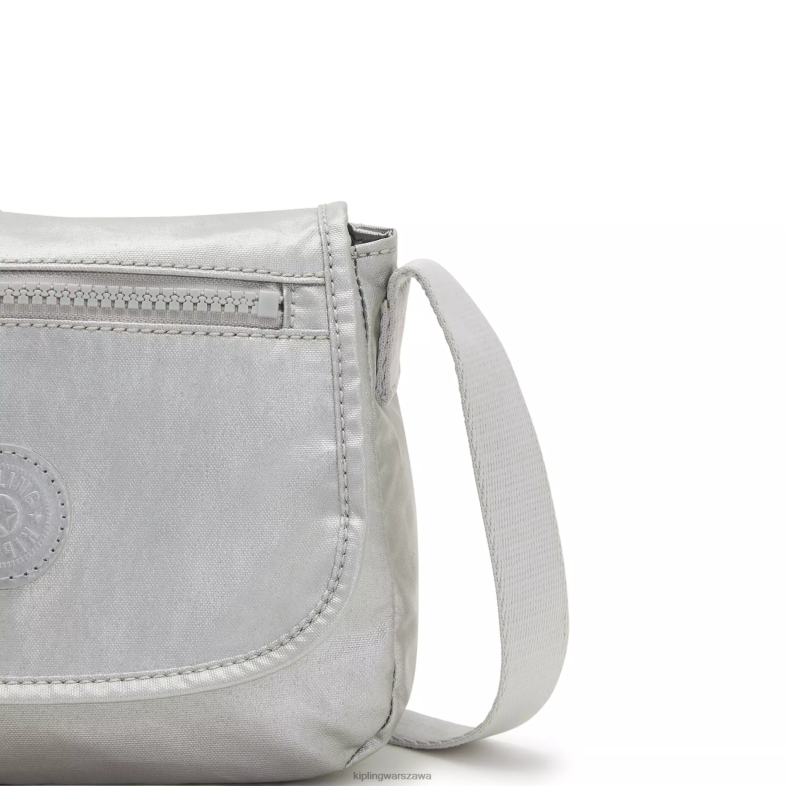 Kipling jasny metaliczny dla obu płci sabianmetallic mini torebka na ramię PXR6L100