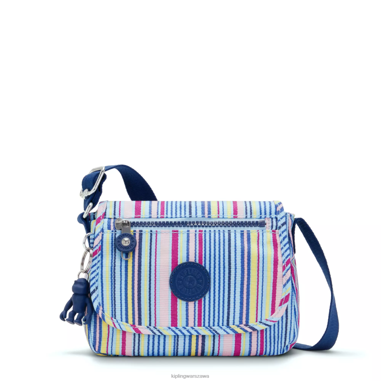 Kipling kurortowe paski dla obu płci mała torebka na ramię z nadrukiem sabian PXR6L10