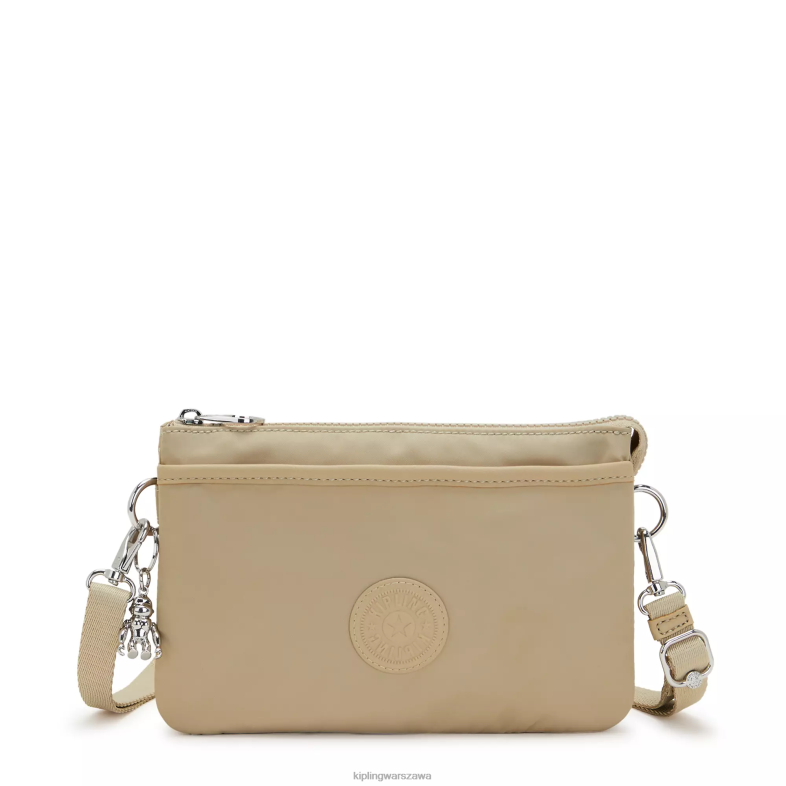 Kipling naturalny beżowy dla obu płci riritorba na ramię PXR6L66