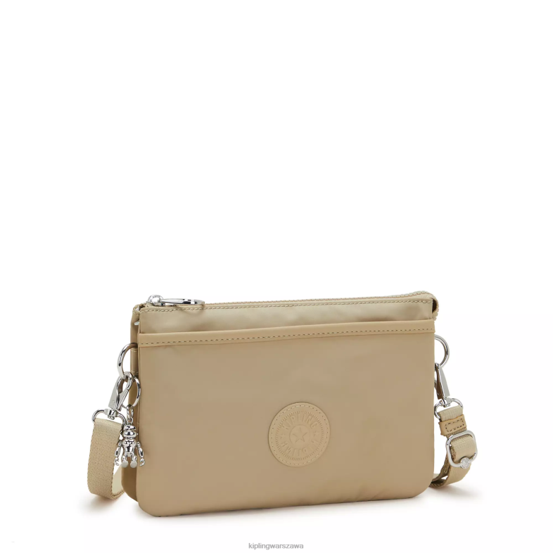 Kipling naturalny beżowy dla obu płci riritorba na ramię PXR6L66