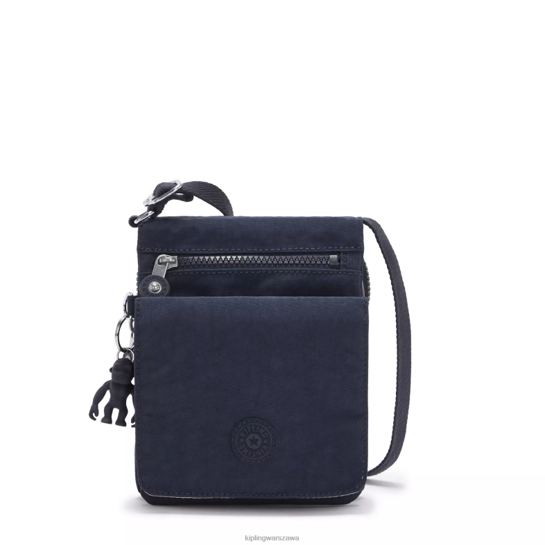 Kipling niebieski niebieski dla obu płci nowa torebka eldorado przez ramięnew eldorado PXR6L106