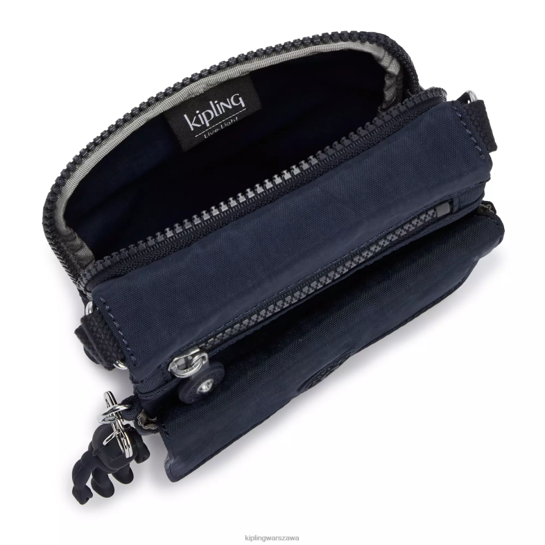 Kipling niebieski niebieski dla obu płci nowa torebka eldorado przez ramięnew eldorado PXR6L106