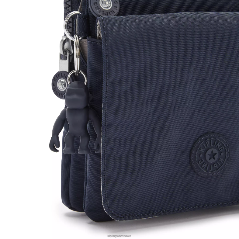 Kipling niebieski niebieski dla obu płci nowa torebka eldorado przez ramięnew eldorado PXR6L106