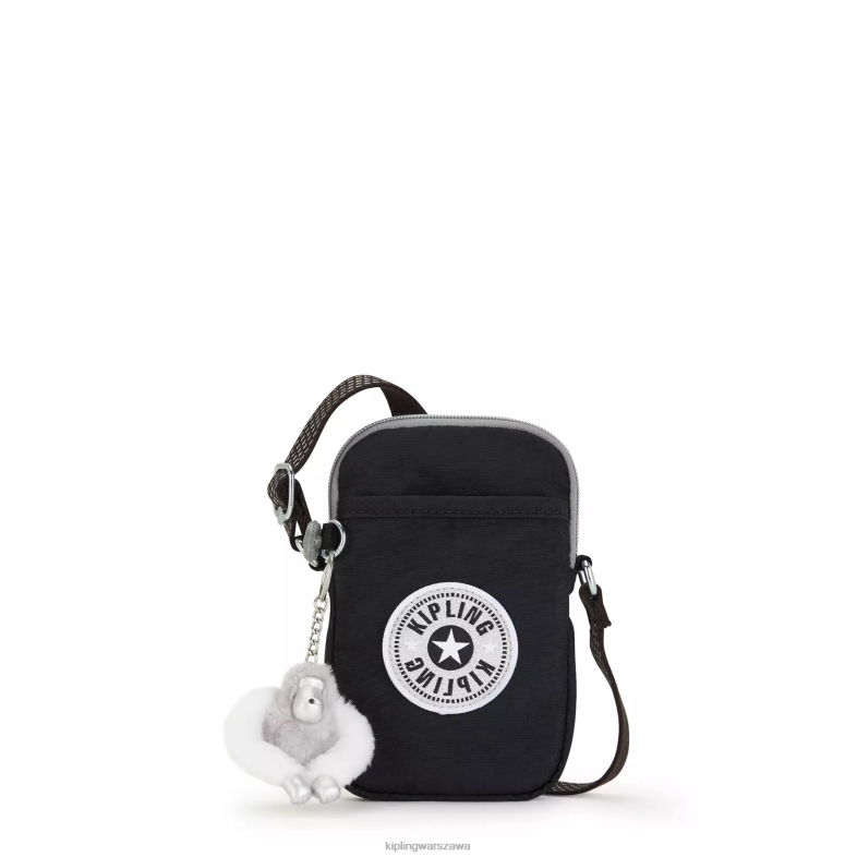 Kipling prawdziwa czarna zabawa dla obu płci Tally crossbody torba na telefon PXR6L25