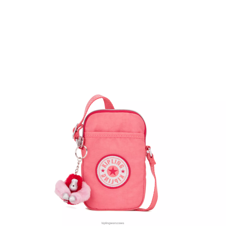 Kipling radosna różowa zabawa dla obu płci Tally crossbody torba na telefon PXR6L26