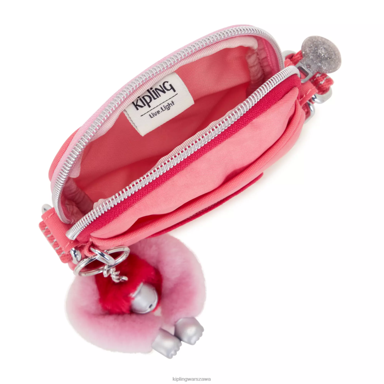 Kipling radosna różowa zabawa dla obu płci Tally crossbody torba na telefon PXR6L26