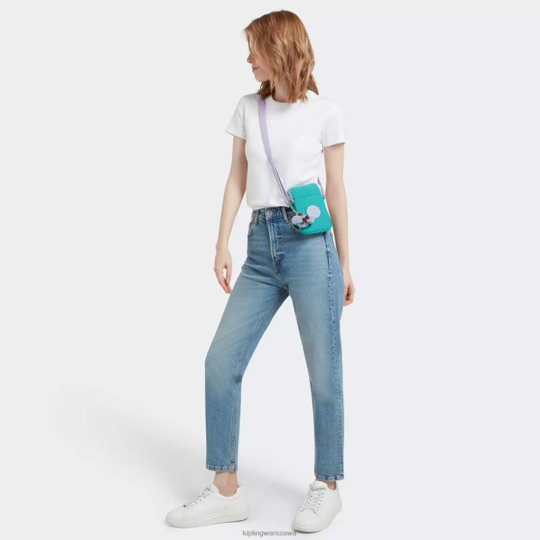 Kipling surfer zielony dla obu płci Tally crossbody torba na telefon PXR6L49