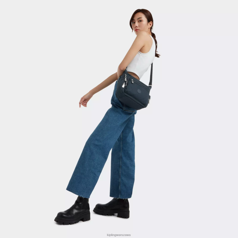 Kipling bogaty niebieski dla obu płci mała torba na ramię gabbie PXR6L76