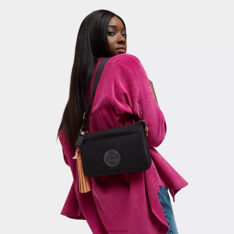 Kipling czarna róża dla obu płci riritorba na ramię PXR6L103