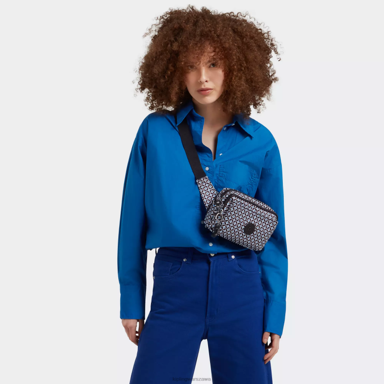Kipling czarniawa dachówka dla obu płci Wielofunkcyjna torba na ramię abanu z wieloma nadrukami PXR6L322