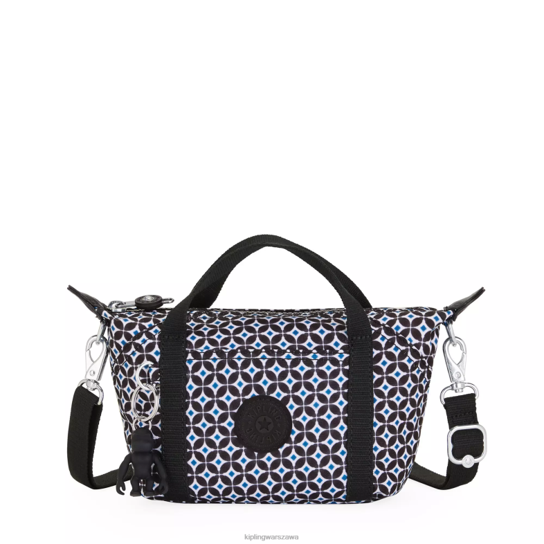 Kipling czarniawa dachówka dla obu płci kompaktowa torba na ramię z nadrukiem artystycznym PXR6L24