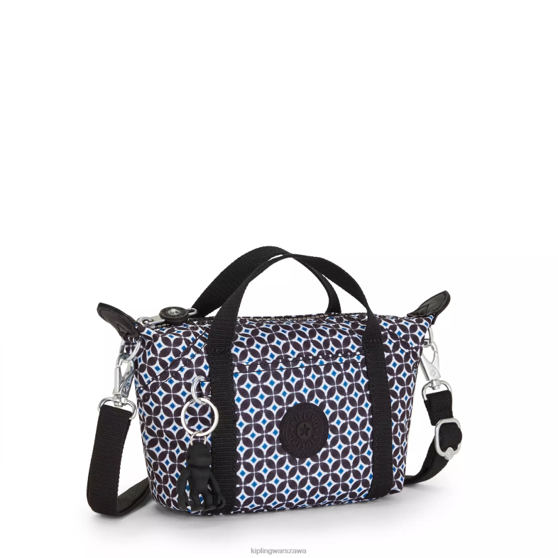 Kipling czarniawa dachówka dla obu płci kompaktowa torba na ramię z nadrukiem artystycznym PXR6L24