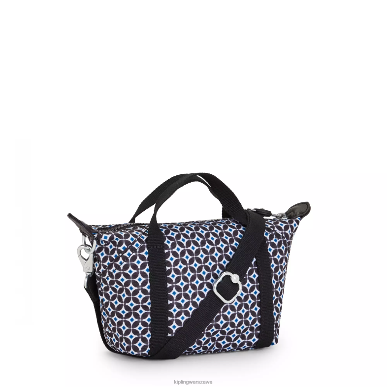 Kipling czarniawa dachówka dla obu płci kompaktowa torba na ramię z nadrukiem artystycznym PXR6L24
