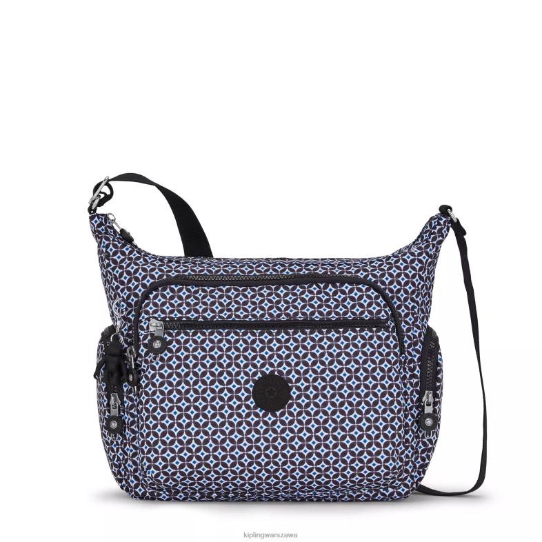 Kipling czarniawa dachówka dla obu płci torba na ramię z nadrukiem gabbie PXR6L142