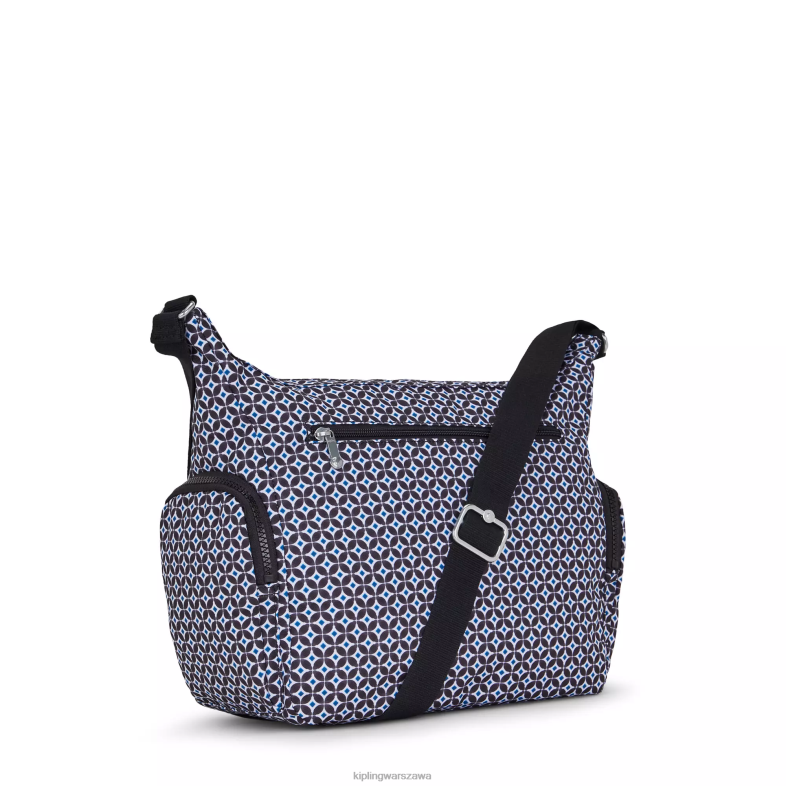 Kipling czarniawa dachówka dla obu płci torba na ramię z nadrukiem gabbie PXR6L142