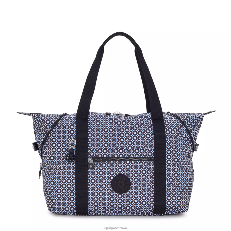Kipling czarniawa dachówka dla obu płci torba na zakupy ze średnim nadrukiem PXR6L260