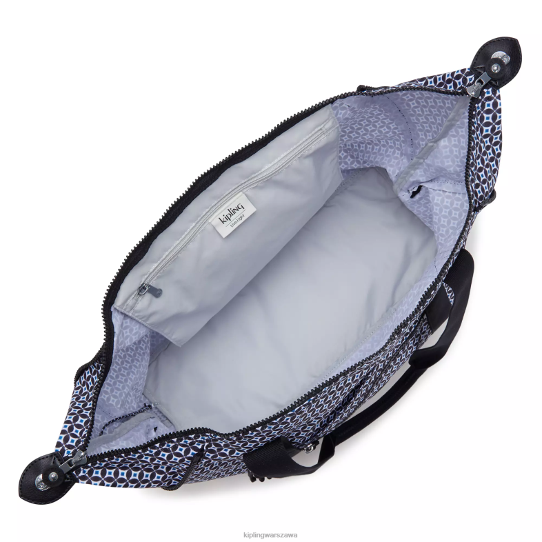 Kipling czarniawa dachówka dla obu płci torba na zakupy ze średnim nadrukiem PXR6L260