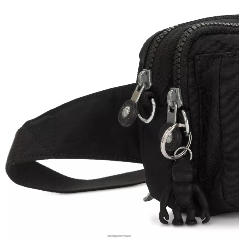 Kipling czarny noir dla obu płci Wielofunkcyjna torba na ramię abanu PXR6L119