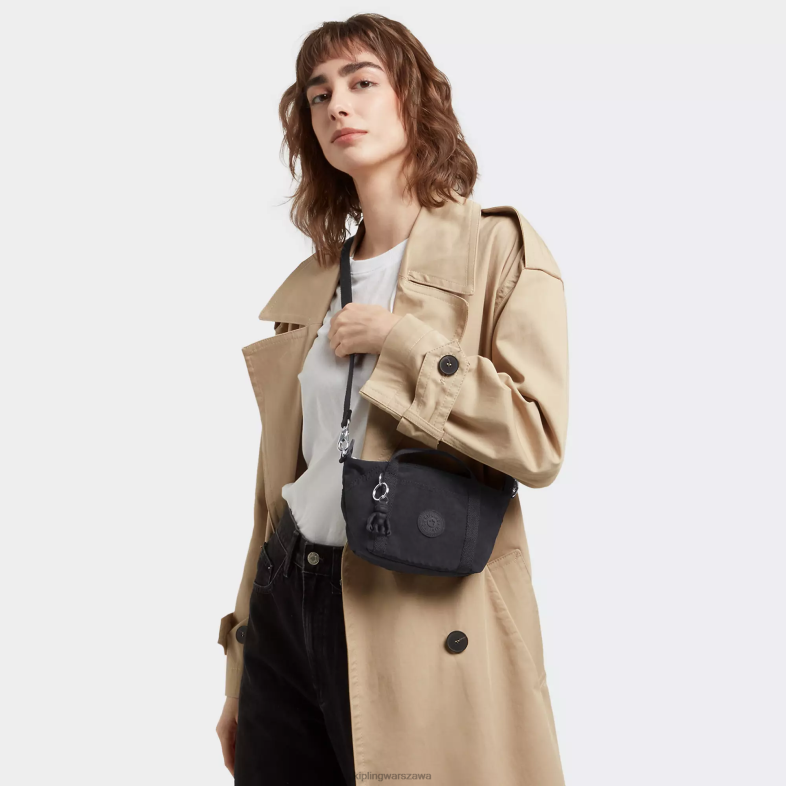 Kipling czarny noir dla obu płci kompaktowa torba na ramię PXR6L3
