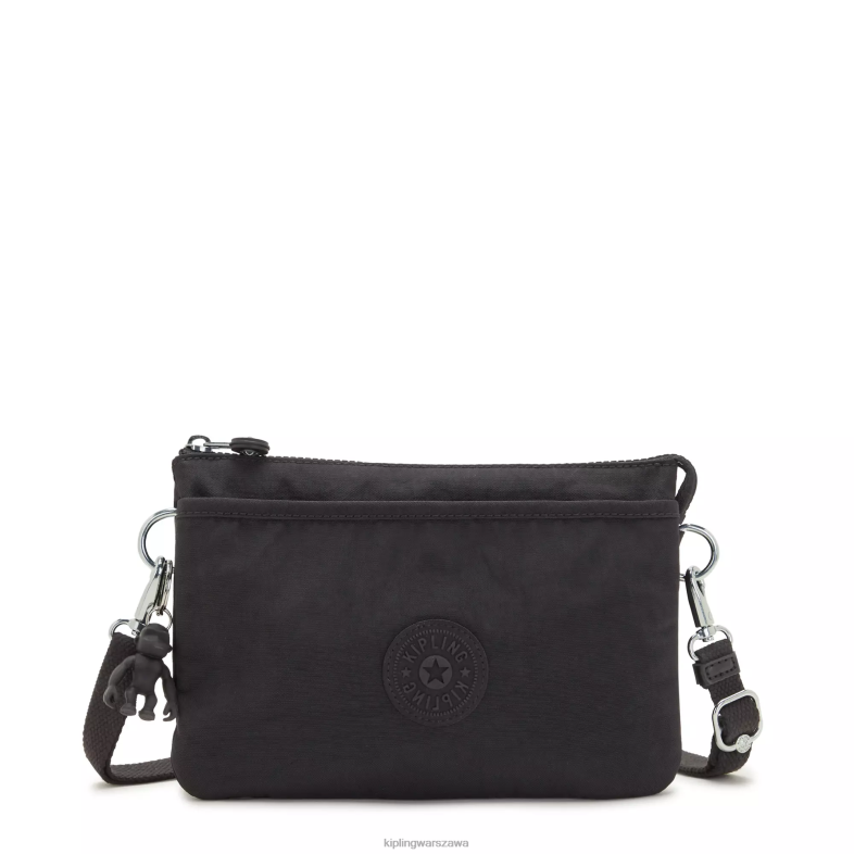 Kipling czarny noir dla obu płci riritorba na ramię PXR6L124