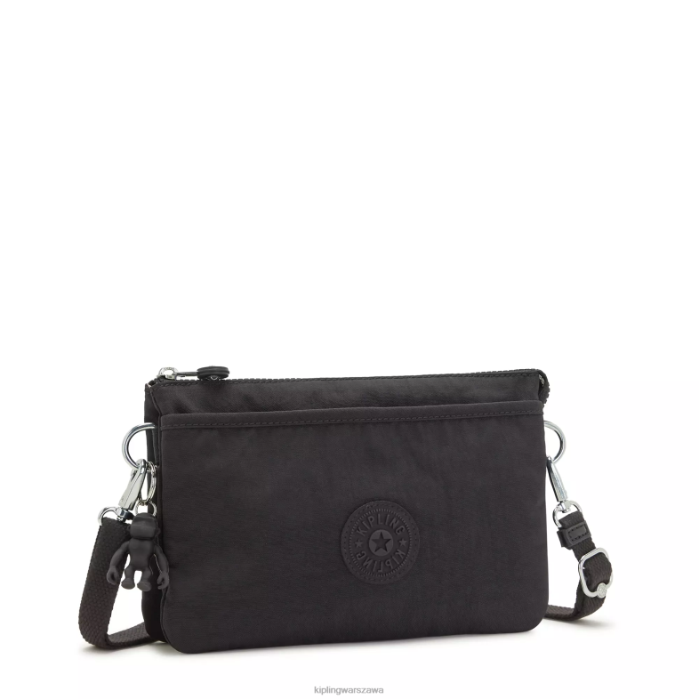Kipling czarny noir dla obu płci riritorba na ramię PXR6L124