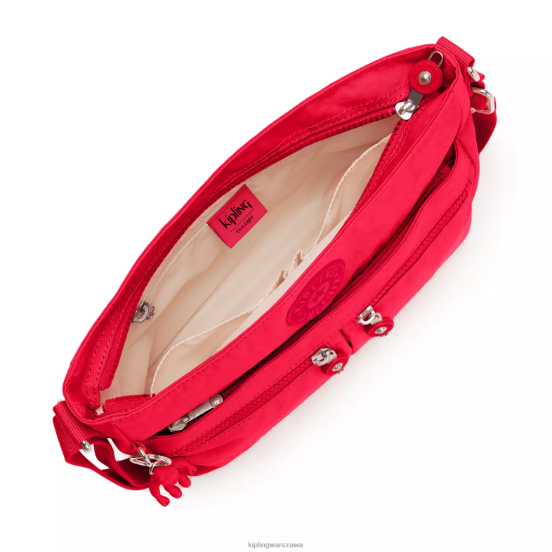 Kipling czerwony róż dla obu płci nowa torebka angie crossbody PXR6L171