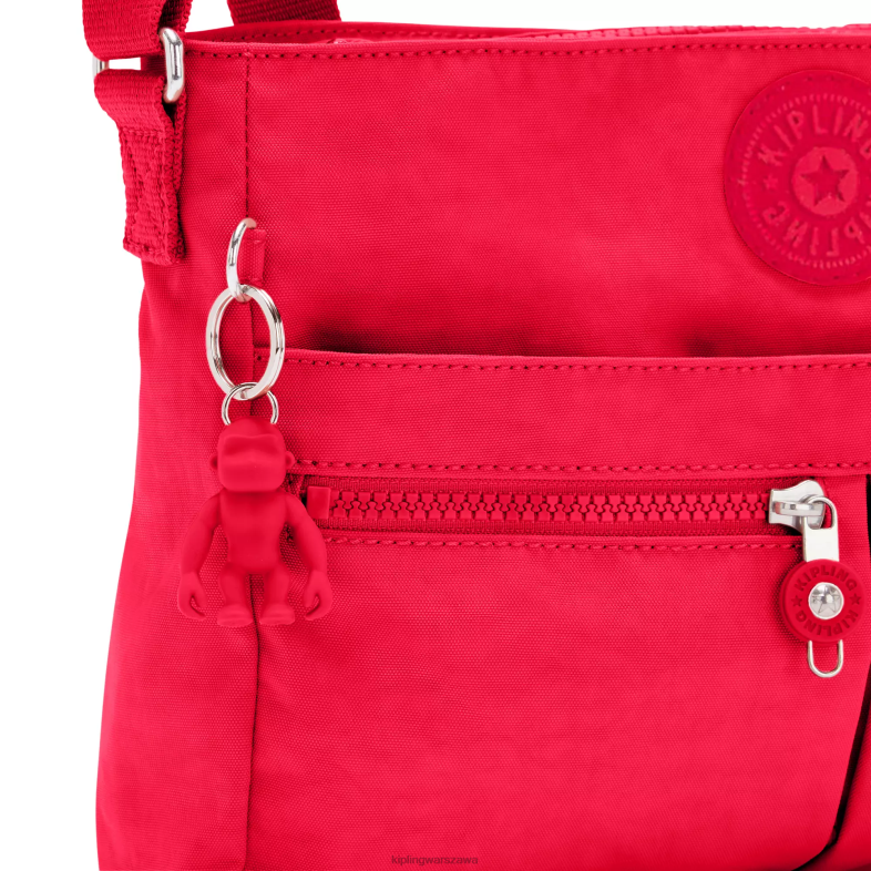 Kipling czerwony róż dla obu płci nowa torebka angie crossbody PXR6L171