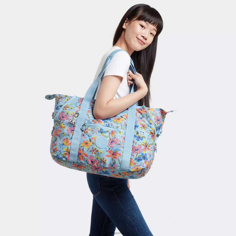 Kipling dzikie kwiaty dla obu płci torba na zakupy ze średnim nadrukiem PXR6L262