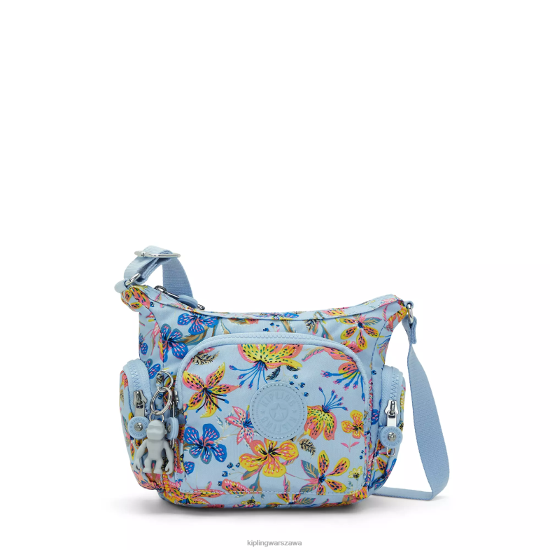 Kipling dzikie kwiaty dla obu płci torebka na ramię gabbie z minidrukiem PXR6L141