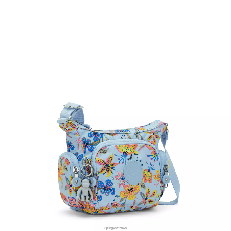 Kipling dzikie kwiaty dla obu płci torebka na ramię gabbie z minidrukiem PXR6L141