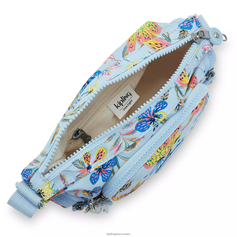 Kipling dzikie kwiaty dla obu płci torebka na ramię gabbie z minidrukiem PXR6L141