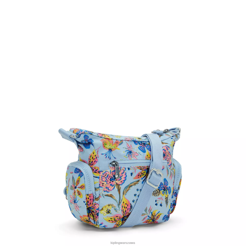 Kipling dzikie kwiaty dla obu płci torebka na ramię gabbie z minidrukiem PXR6L141