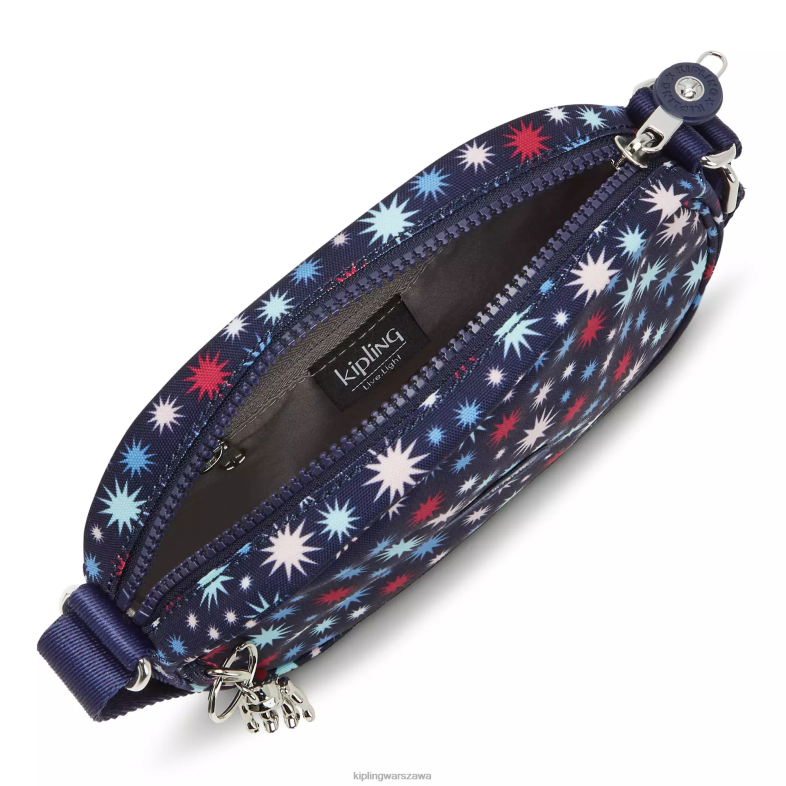 Kipling funkowe gwiazdki dla obu płci torba na ramię z klejnotami PXR6L220