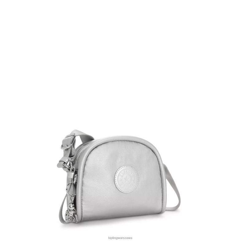 Kipling jasny metaliczny dla obu płci jespermetaliczna torba na ramię PXR6L205