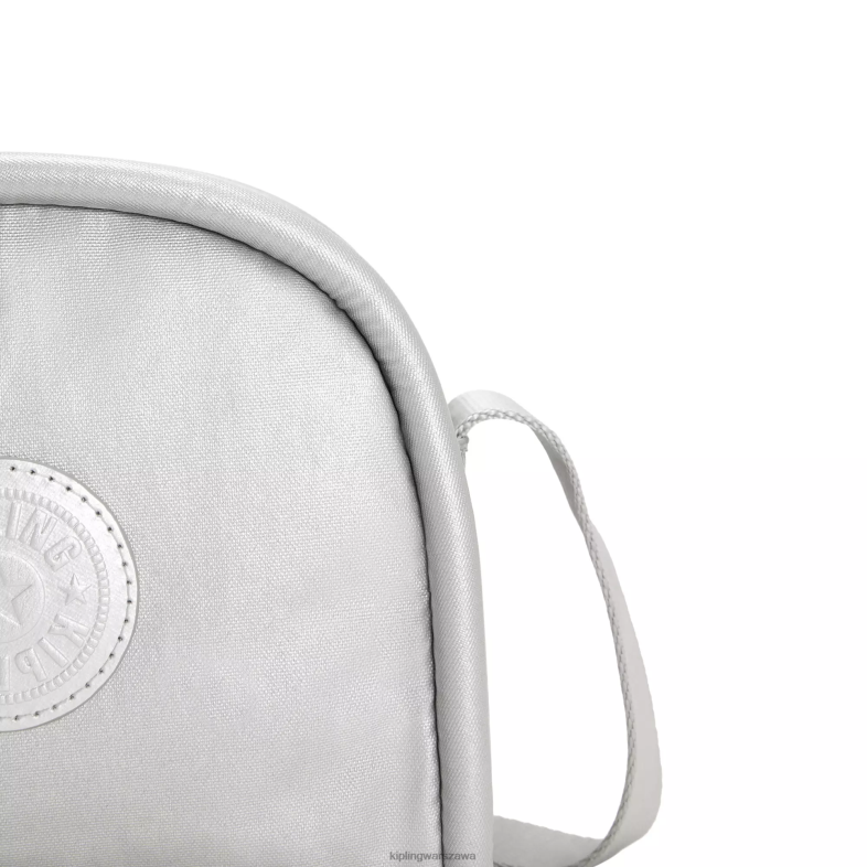 Kipling jasny metaliczny dla obu płci jespermetaliczna torba na ramię PXR6L205