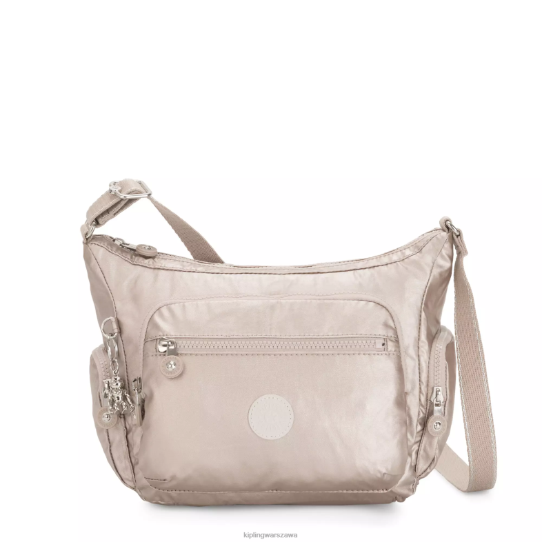 Kipling metaliczny blask dla obu płci gabbie mała metalowa torba na ramię PXR6L186