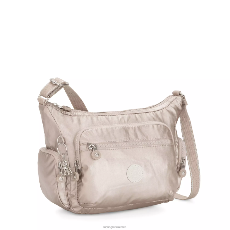 Kipling metaliczny blask dla obu płci gabbie mała metalowa torba na ramię PXR6L186