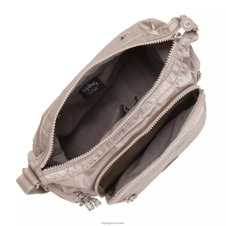 Kipling metaliczny blask dla obu płci gabbie mała metalowa torba na ramię PXR6L186