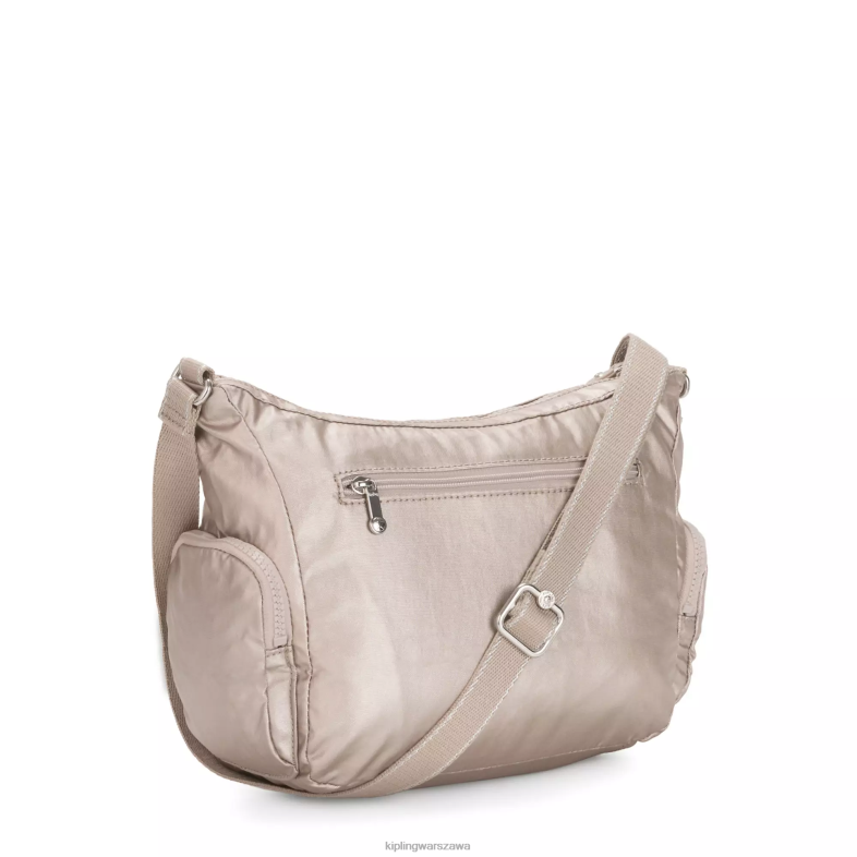 Kipling metaliczny blask dla obu płci gabbie mała metalowa torba na ramię PXR6L186