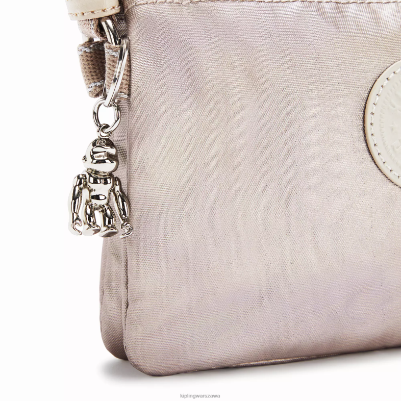 Kipling metaliczny blask dla obu płci kreatywność xbmetalowa torba na ramię PXR6L232