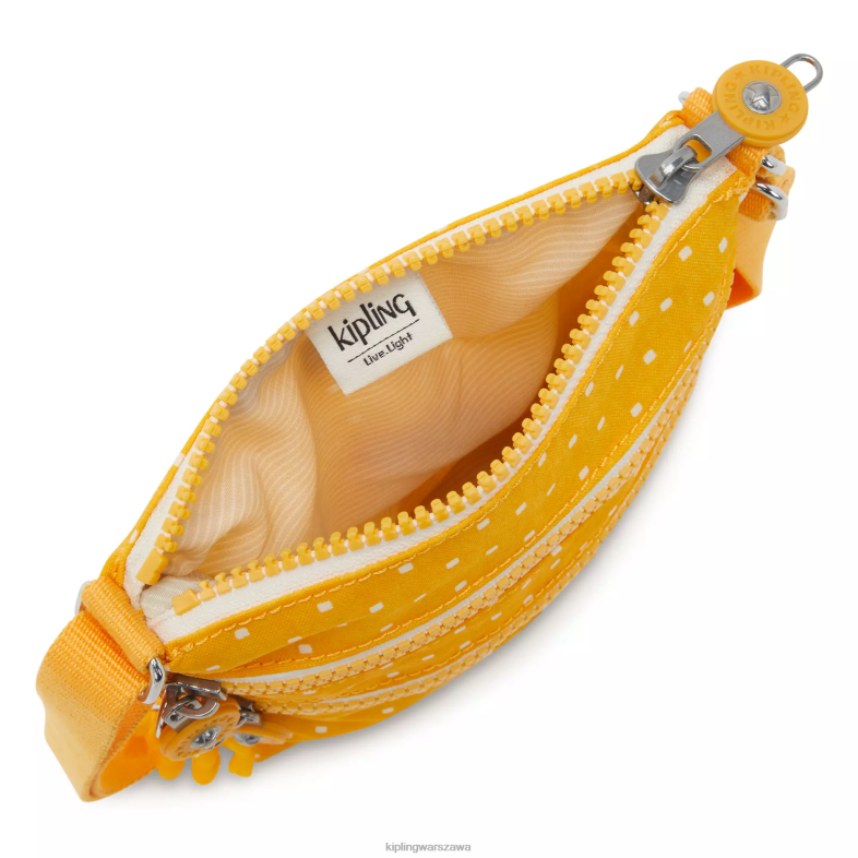 Kipling miękka żółta kropka dla obu płci Alvar extra mini torba z małym nadrukiem PXR6L72