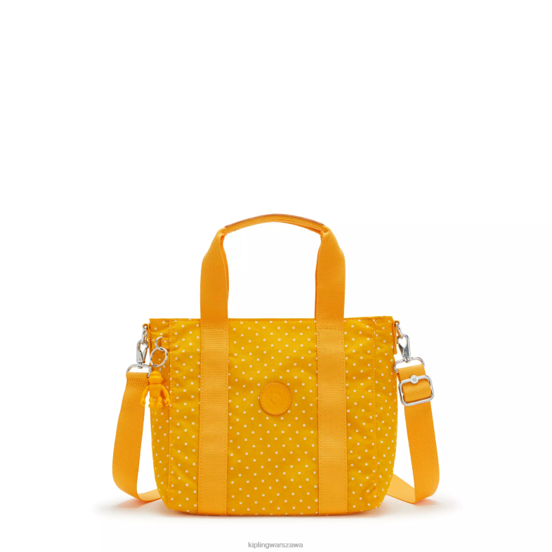 Kipling miękka żółta kropka dla obu płci Torba typu shopper z minidrukiem marki Asseni PXR6L83