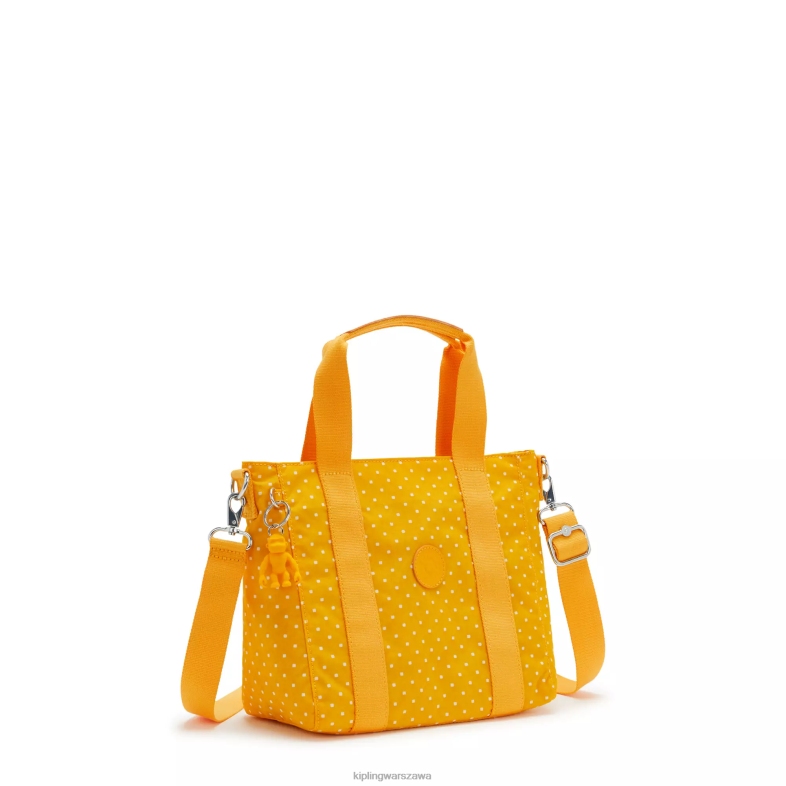 Kipling miękka żółta kropka dla obu płci Torba typu shopper z minidrukiem marki Asseni PXR6L83
