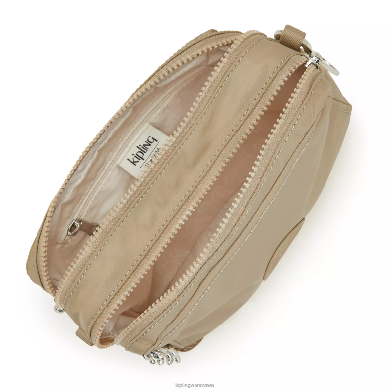 Kipling naturalny beżowy dla obu płci łagodna torba na ramię PXR6L69