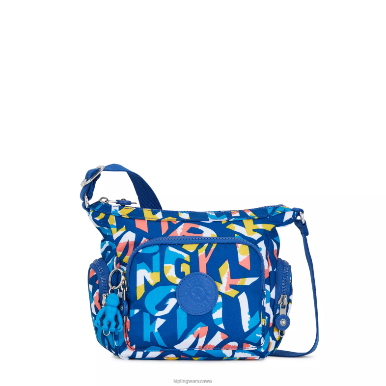 Kipling neonowy kipling dla obu płci torebka na ramię gabbie z minidrukiem PXR6L139