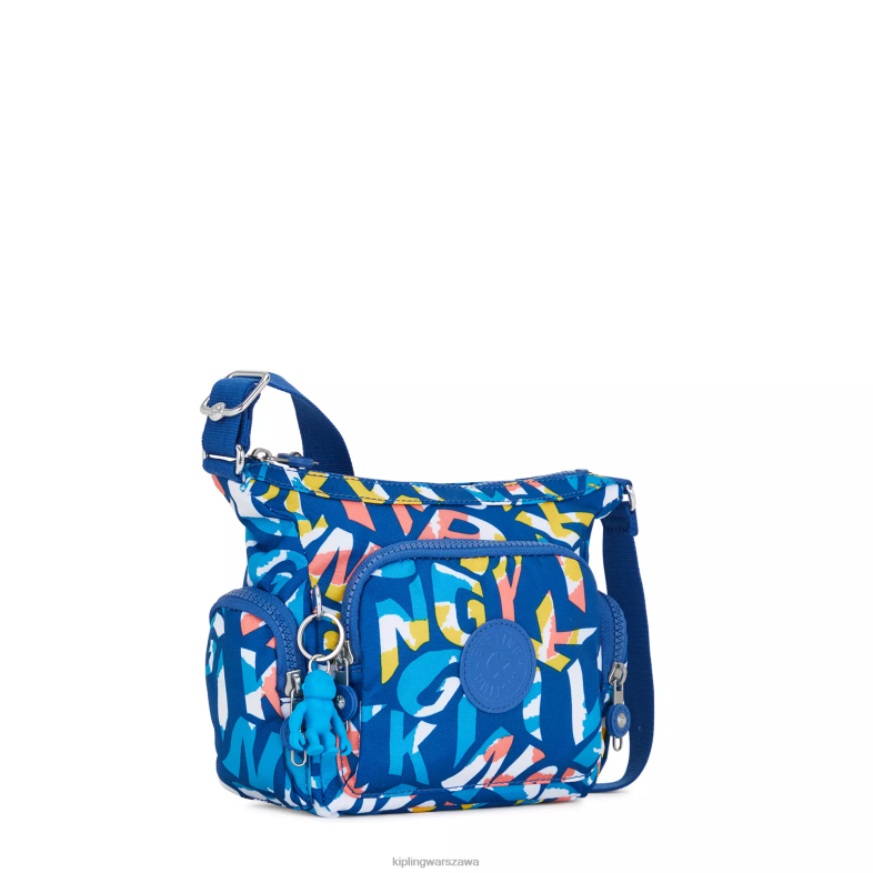 Kipling neonowy kipling dla obu płci torebka na ramię gabbie z minidrukiem PXR6L139