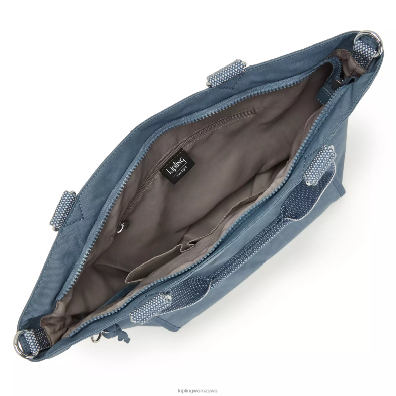 Kipling niebieski pędzel dla obu płci nowa mała torebka typu shopper PXR6L274